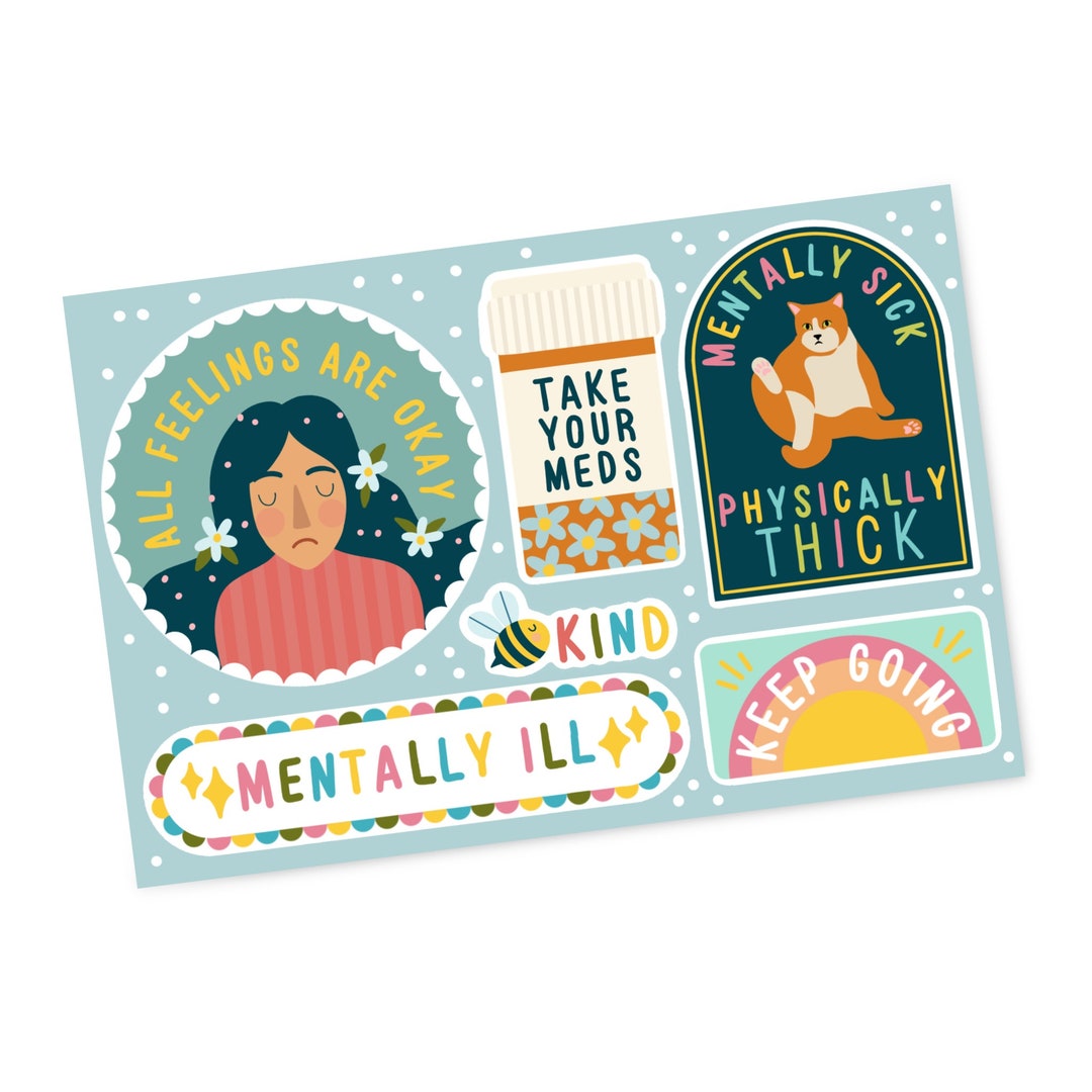 Mental Health Sticker Sheet - Etsy