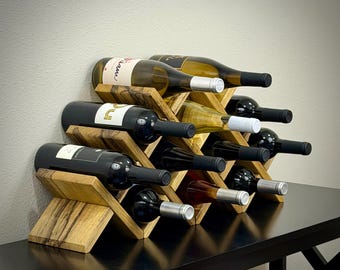 Wine Rack 12 Bottle for Personalized Counter Wine Storage