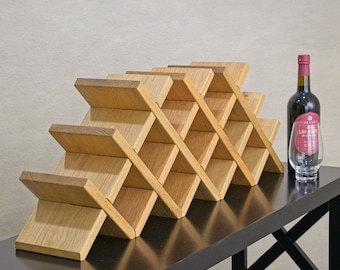 Wine Rack 16 Bottle for Countertop Wine Organization