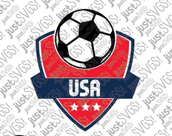 USA World Cup Soccer SVG | Girls Soccer Clipart (Digital Download)