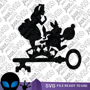 Alice in Wonderland SVG, Wonderland svg, Alice svg, Mad Hatter svg, Wonderland svg. Tea Party svg, Cricut Cut File, Silhouette Cut File, SVG