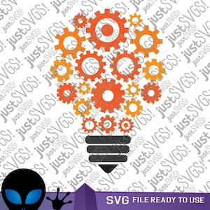 Krytyczny pomysł, Kreatywny svg, Myśl svg, Mieć pomysł svg, Pomysł żarówka svg, Żarówka svg, Pomysł svg, Pliki Cricut Cut, Pliki Silhouette Cut