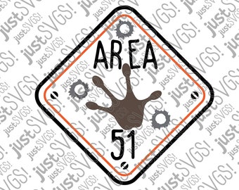 Area 51 Alien Hand SVG, UFO Bigfoot Cut Files (Digital Download)
