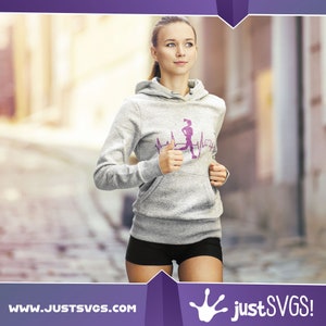 Jogging svg, Moje serce bije dla svg, Pasja svg, Miłość svg, Bicie serca Miłość svg, Bicie serca svg, Pliki Cricut Cut, Pliki Silhouette Cut