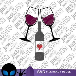 Wine Glass svg, Spirits svg, Love Wine svg, Drinking svg, Wine Bottle svg, Wine svg, Inkscape svg, Cricut Cut Files, Silhouette Cut Files