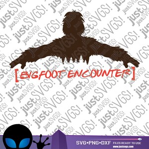 Bigfoot Encounter svg, Bigfoot svg, Schneemann, Sasquatch svg, Yeti svg, ich glaube, Inkscape, Clipart, Cricut Cut Files, Silhouette Cut Files