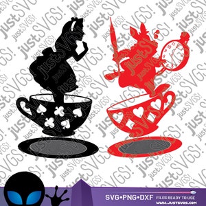 Alice in Wonderland SVG, Wonderland svg, Alice svg, mad hatter svg, Wonderland svg. tea party svg, Cricut Cut File, Silhouette Cut File, SVG