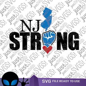 New Jersey svg, Strength svg, Strong svg, State Love svg, NJ svg, Heartbeat svg, Cricut Cut Files, Silhouette Cut Files, Inkscape svg