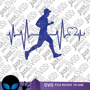Jogging svg, Moje serce bije dla svg, Pasja svg, Miłość svg, Bicie serca Miłość svg, Bicie serca svg, Pliki Cricut Cut, Pliki Silhouette Cut