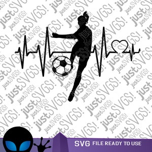 Voetbal SVG, My Heart Beats for SVG, Passion SVG, Love SVG, Heartbeat Love SVG, Heartbeat SVG, Cricut Cut-bestanden, Silhouette Cut-bestanden