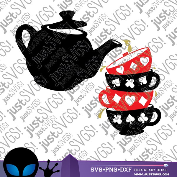 Alice in Wonderland SVG, Wonderland svg, Alice svg, mad hatter svg, Wonderland svg. tea party svg, Cricut Cut File, Silhouette Cut File, SVG