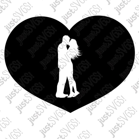 Svg Heart Couple Etsy
