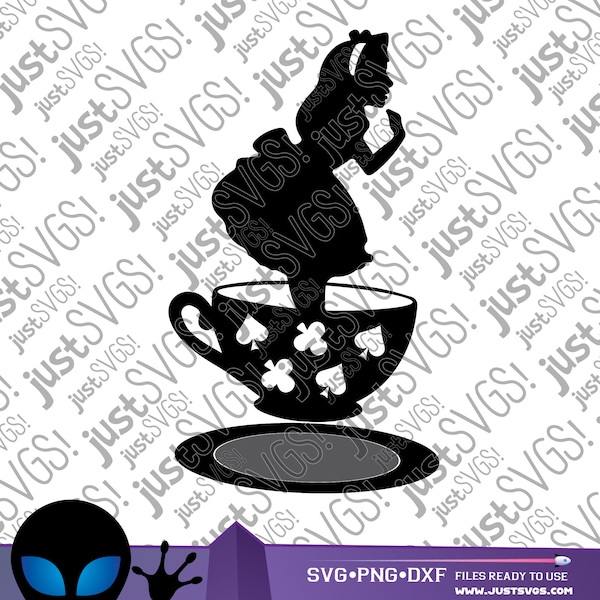 Alice in Wonderland SVG, Wonderland svg, Alice svg, mad hatter svg, Wonderland svg. tea party svg, Cricut Cut File, Silhouette Cut File, SVG