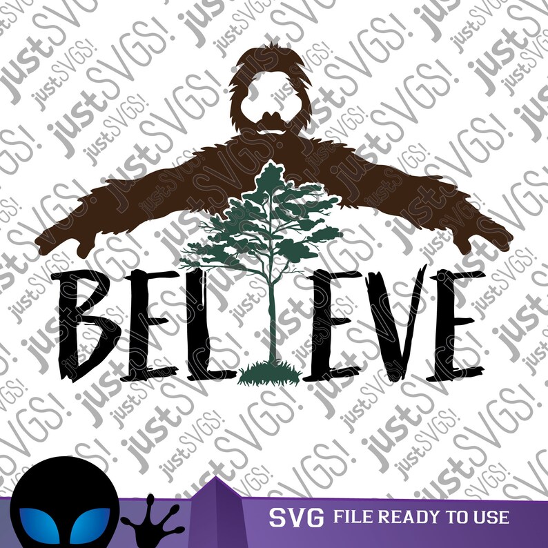 I Believe Yeti Bigfoot Svg Sasquatch Svg Bigfoot Clipart - Etsy