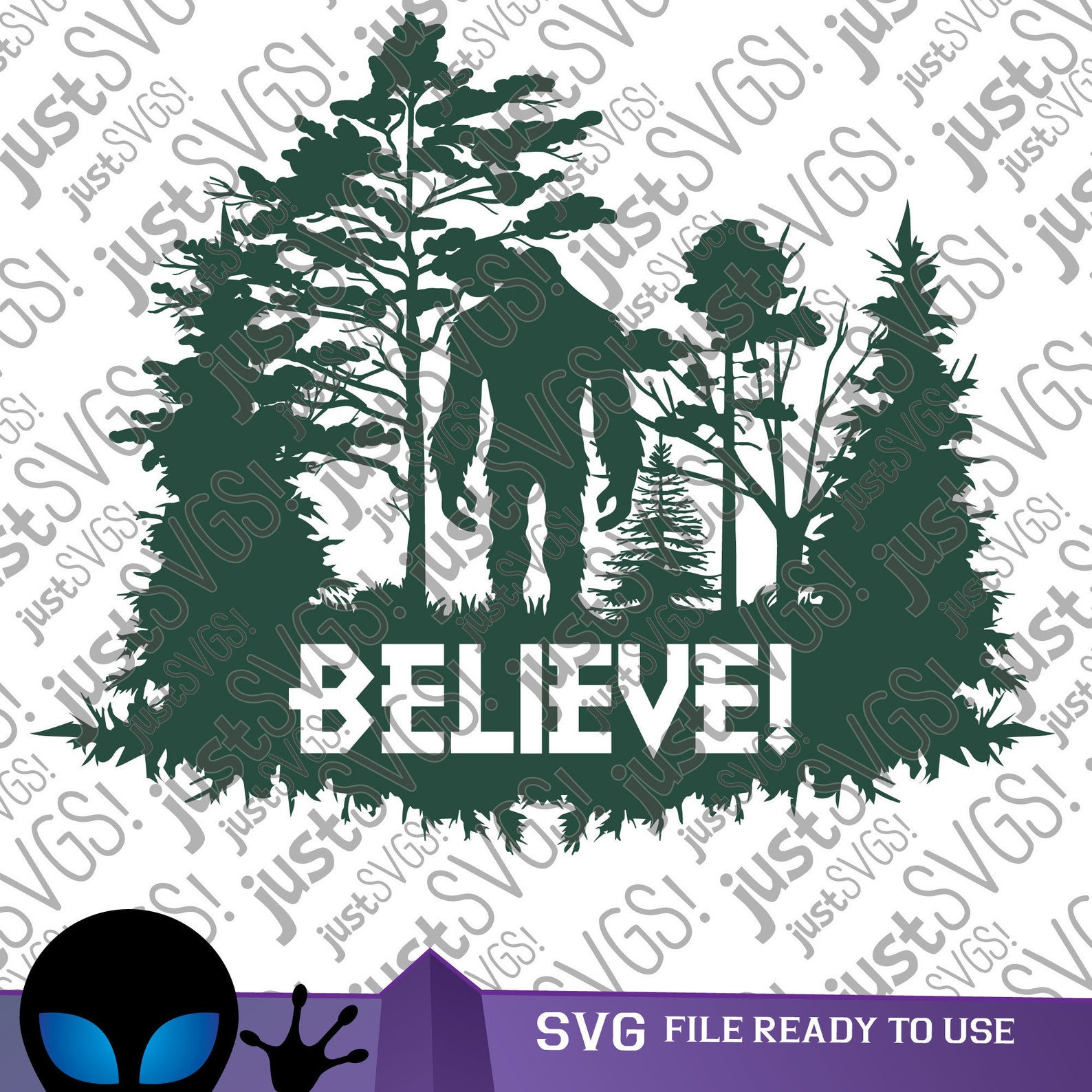 I Believe Yeti SVG, Bigfoot Svg, UFO Svg, Alien Svg, Flying Saucer Svg ...