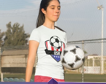 USA World Cup Soccer SVG | Girls Soccer Clipart (Digital Download)