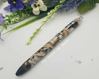 A Page out of a Book Gel Pen | Boy Wizard Footprints | Refillable | Gift Box Included | Sealed in Epoxy