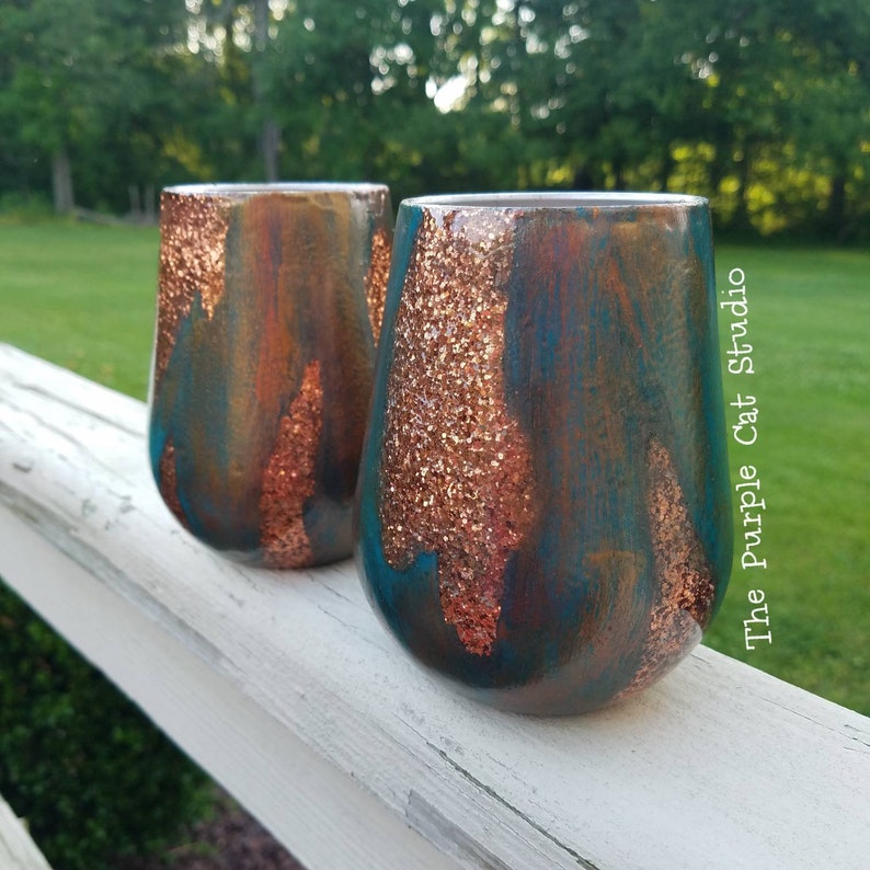 Patina Rustic Style Stainless Steel Double Wall Insulated Etsy