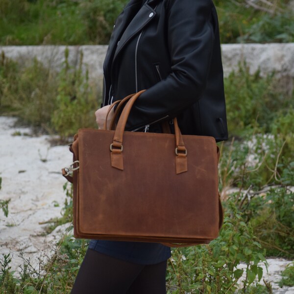 Womens Briefcase Etsy