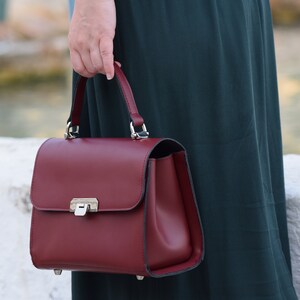 Genuine Togo Leather Square Bucket Bag Leather Crossbody Bag - Etsy