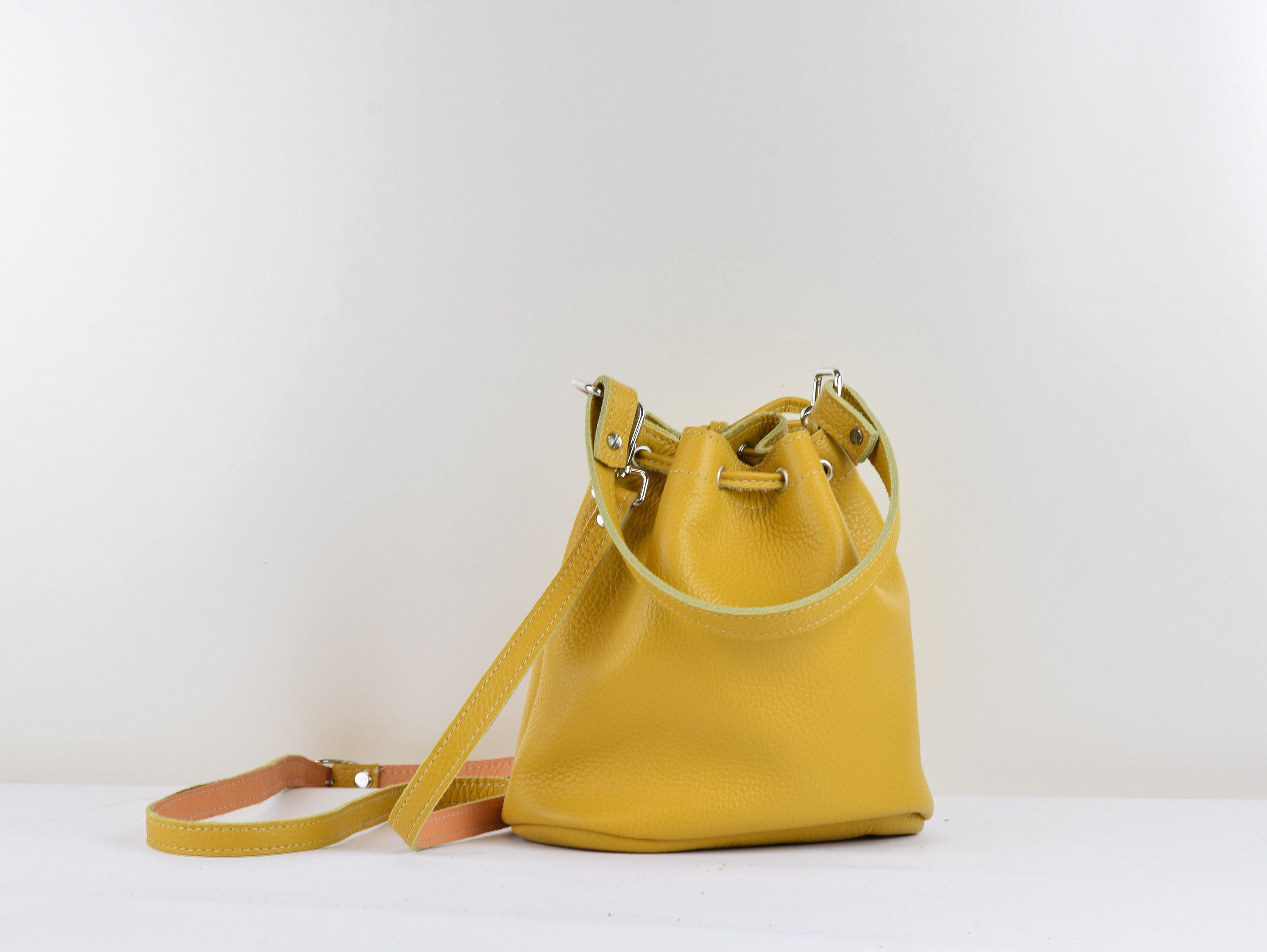 Leather Shoulder Bag,leather Bucket Bag,leather Crossbody