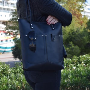 leather tote bag,black leather bag,black tote bag,gift for her,leather shoulder bag,large leather bag,leather shopper bag,womens handbag