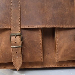 Leather Briefcase,Men's Briefcase,Leather Messenger bag,15 inch laptop bag,leather office bag,leather business bag,handmade briefcase, image 6
