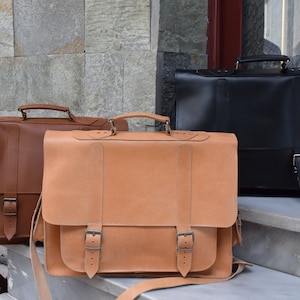 besace en cuir, sac d'affaires en cuir, sac besace, grand sac en cuir, sac en cuir pour ordinateur portable, sac pour ordinateur portable 17 pouces, porte-documents en cuir pour homme