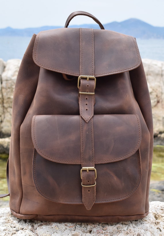 Leather Backpack,handmade Backpack,leather Rucksuck,handmade  display picture 1