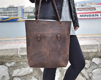 leather tote bag leather bag woman,handmade tote bag,gift for her,leather shoulder bag,large leather bag,leather shopper bag,leather handbag