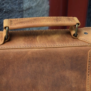 Leather Briefcase,Men's Briefcase,Leather Messenger bag,15 inch laptop bag,leather office bag,leather business bag,handmade briefcase, image 4