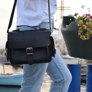 Sac pour appareil photo en cuir, sac pour appareil photo, sac pour appareil photo reflex numérique, sac en cuir pour homme, sac pour appareil photo en cuir noir, sac à bandoulière en cuir pour homme, sac pour appareil photo unisexe en cuir