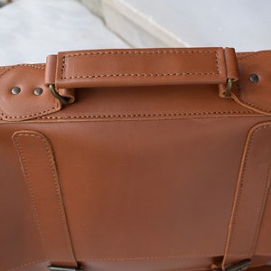 Leather Messenger bag,Leather bussines bag,Messenger bag,Large leather bag,Laptop leather bag,17inch Laptop bag,Mens leather briefcase image 5