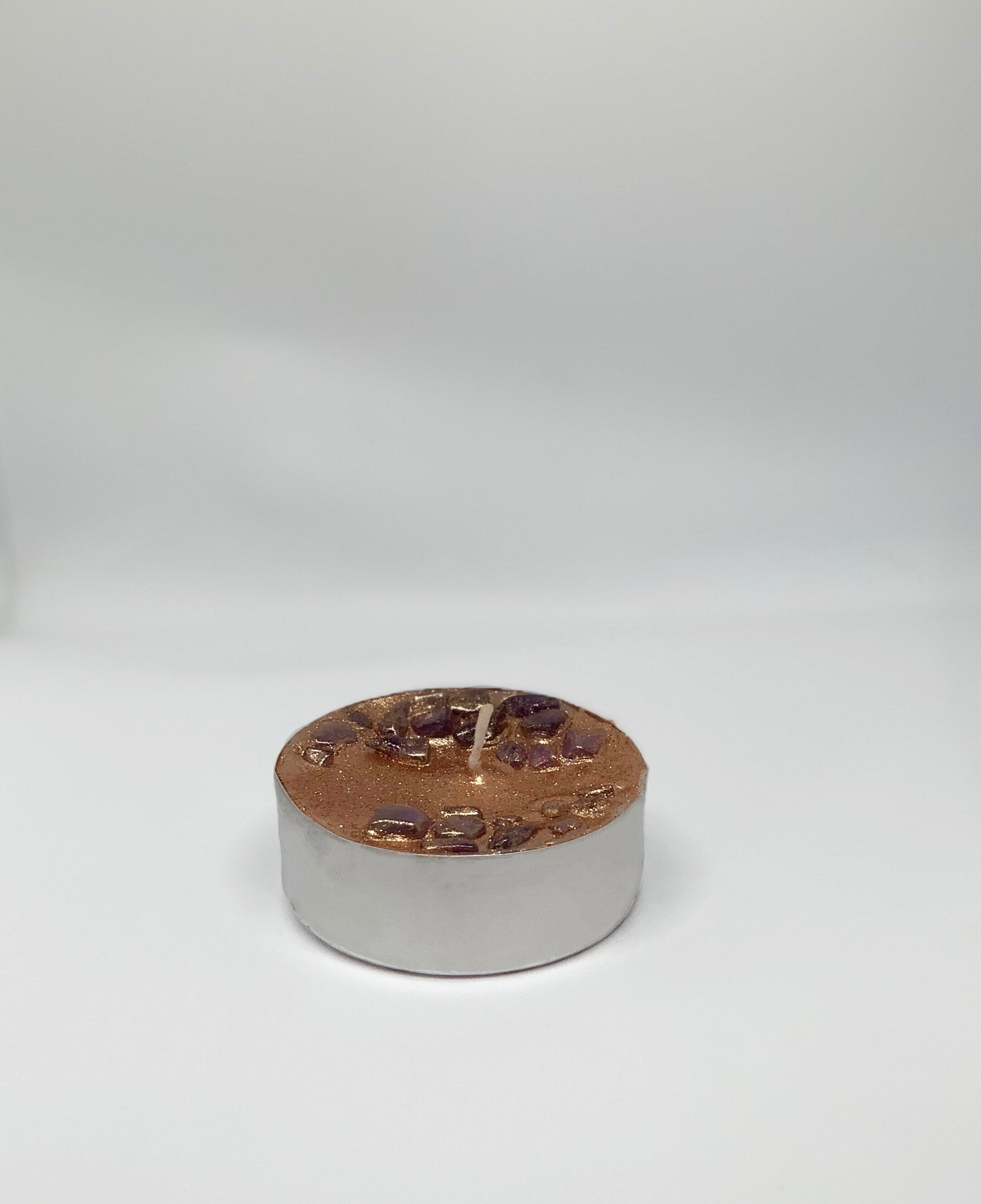 Grosse Bougie Chauffe Plat Améthyste et Nacre