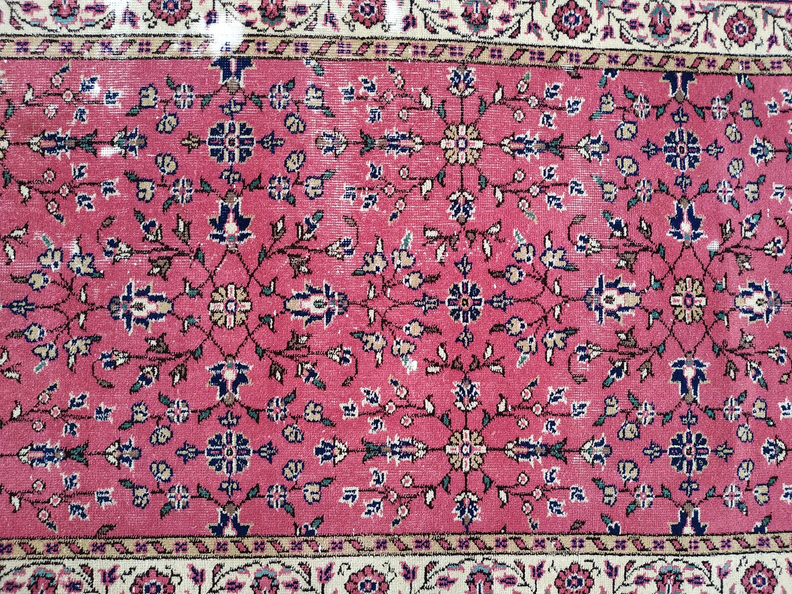 Pink Vintage Rug 3.7x6.8 Ftturkish Rug Runnercolorful Etsy