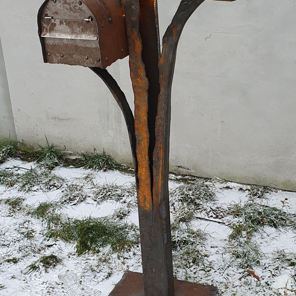 Rusty mailbox.