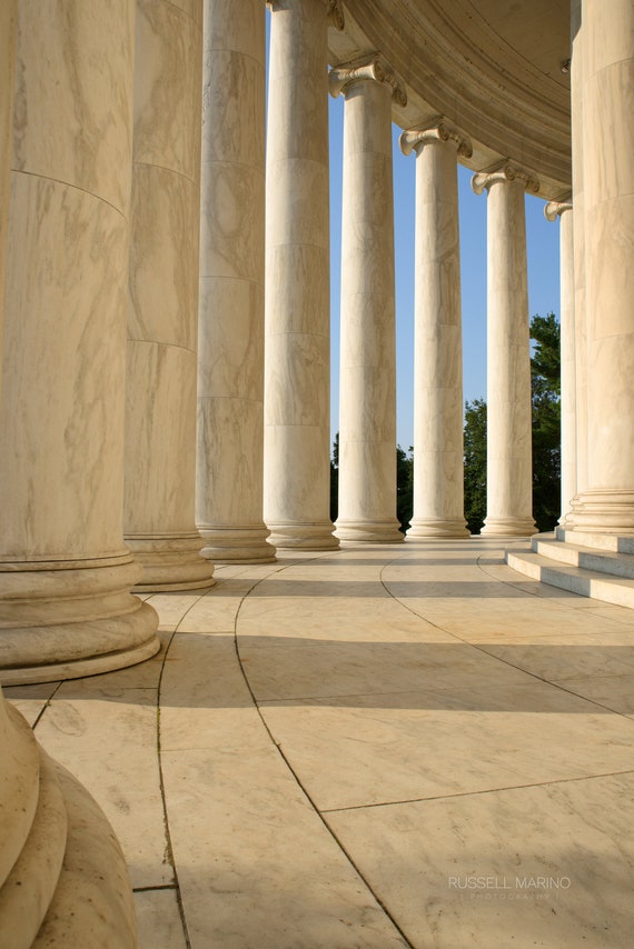 Columns of the Jefferson Memorial Neoclassical Architecture Etsy