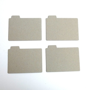 Graupappe-Verzierungen, Graupappe-Dateiordner, Graupappeformen, Mischtechnik, Scrapbooking, Verzierungen, Ephemera, Aktenordner