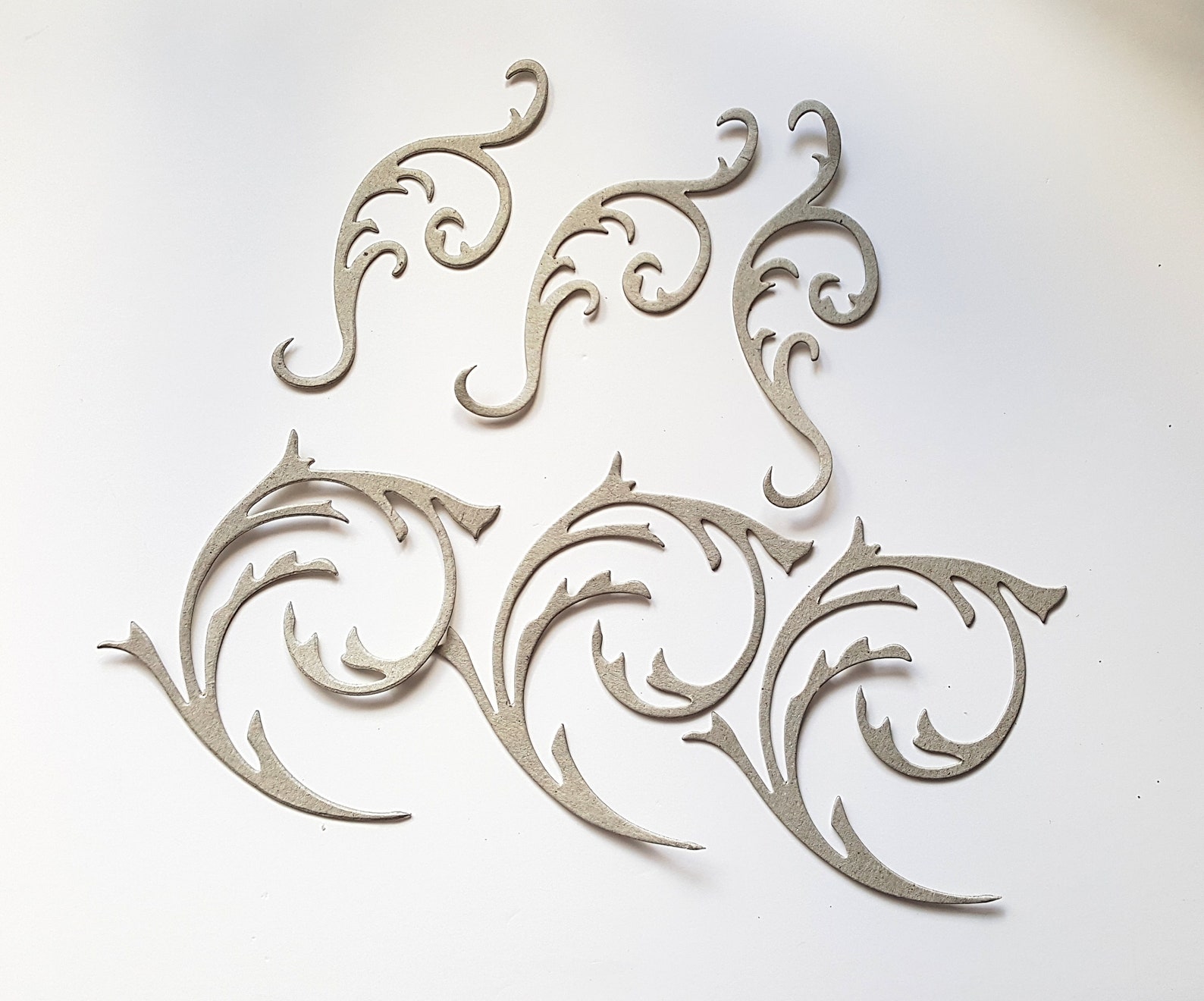 Chipboard Embellishments Chipboard Flourishes Cardboard Etsy