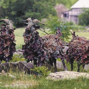 Goat Sculpture | Bronze & Copper Fine Art Garden Ornament | DiTarando Fine Art for Garden, Landscape and Pond Decor