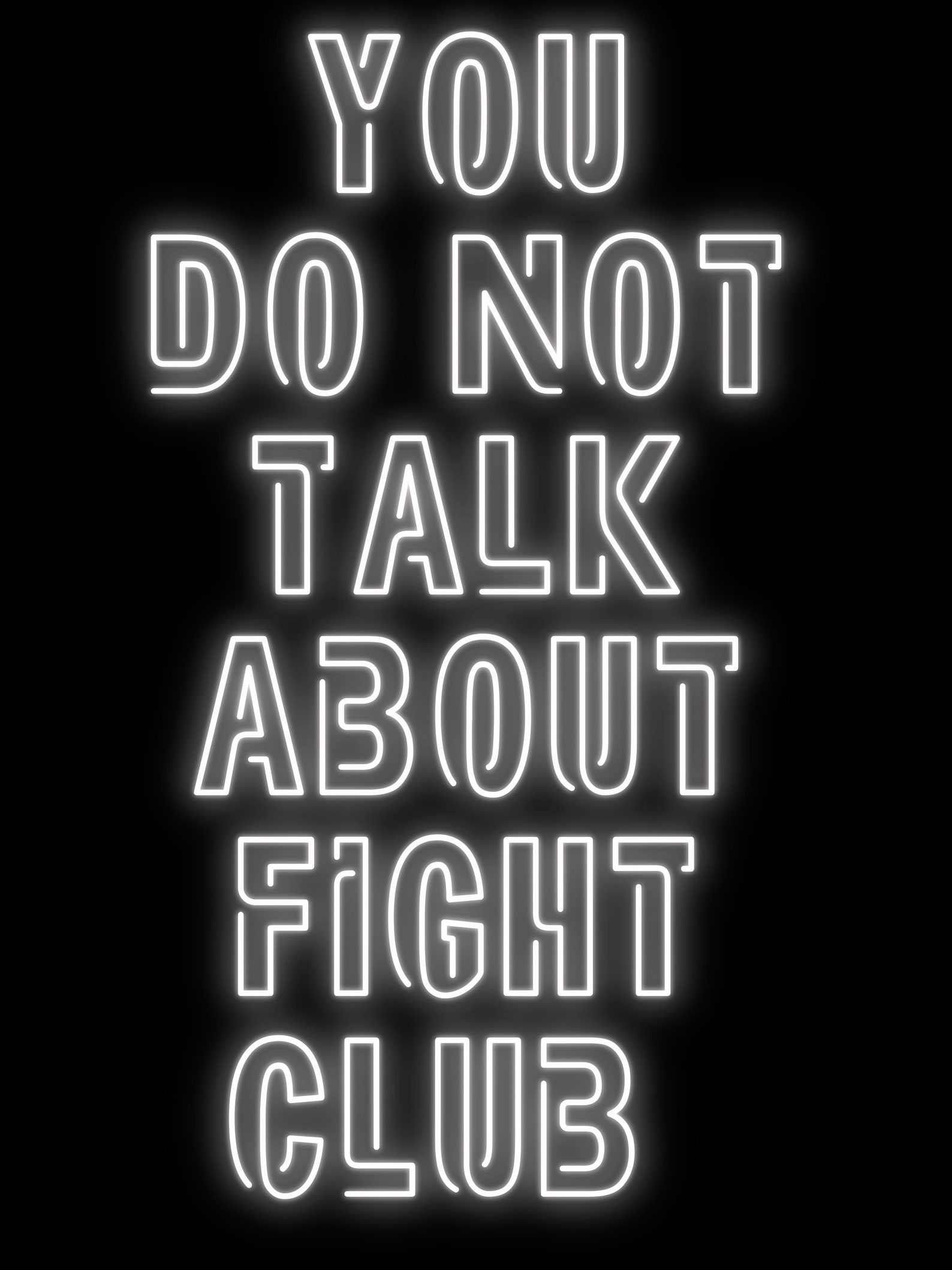 Fight Club Neon Sign fight Club Rules Etsy