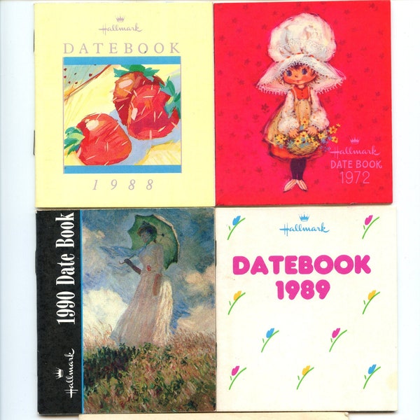 Halmark Date Book/Calendar/Planner/1972/1988/1989/1990/Journaling/Birthday Gift