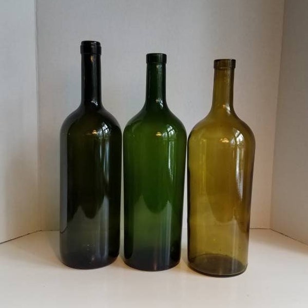 Choice/Large 1.5L Empty Wine Bottles/Labels removed/DIY/Lamps/Bottle Cutting/Candles /Wedding Table Lights