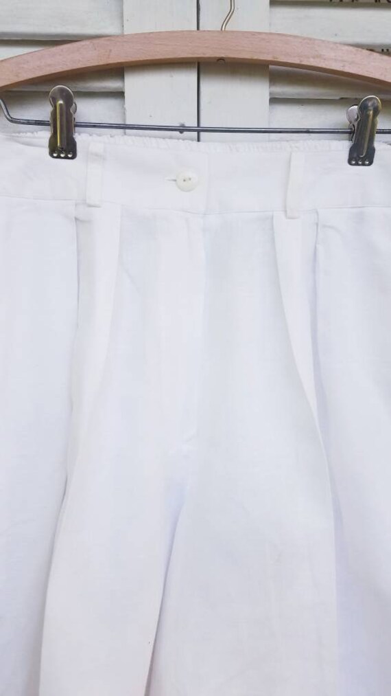 NOS Linen High Waist Pleated Shorts/Ann Tijan for… - image 9