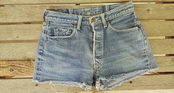 Vintage 1960's Big E Levis Cutoffs 30"/5 Button