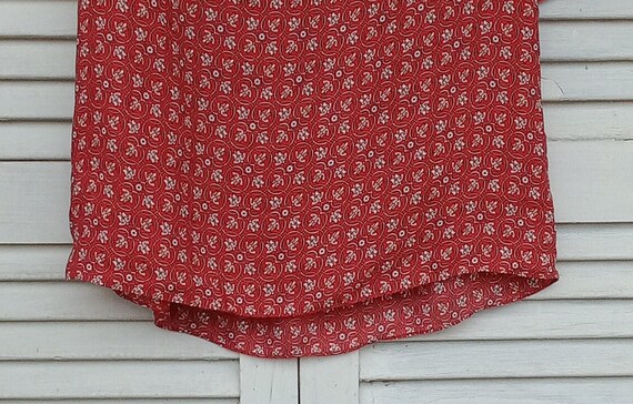 Max Studio Top/Size Small/Peasant Blouse/Red Flor… - image 8