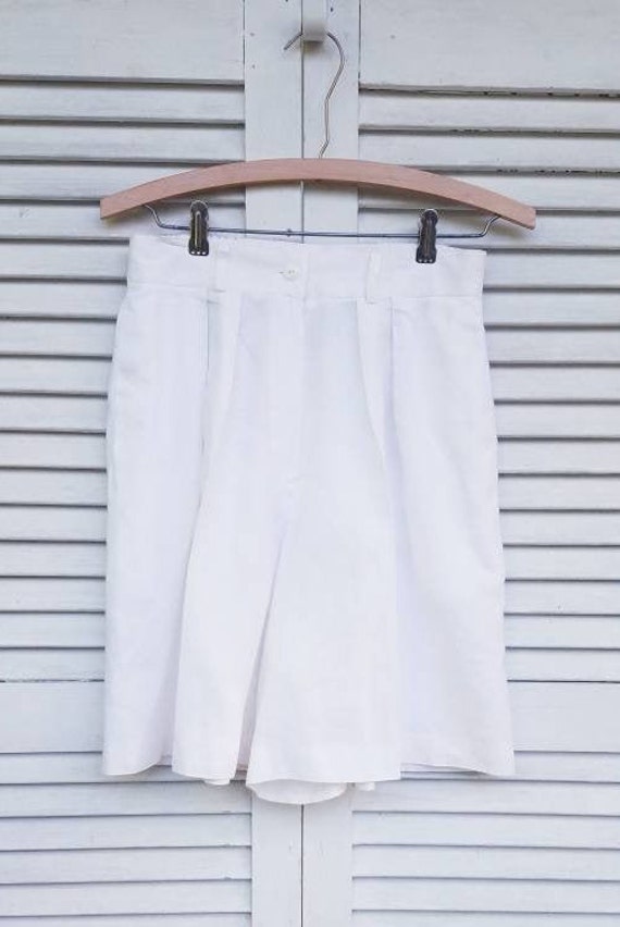 NOS Linen High Waist Pleated Shorts/Ann Tijan for… - image 4