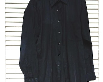 Arrow Black Vintage Dress Shirt Large