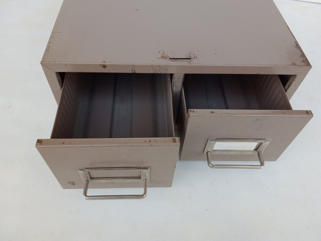 Steel Double Card File Box/metal Storage Box/recipe File/art Bin/craft