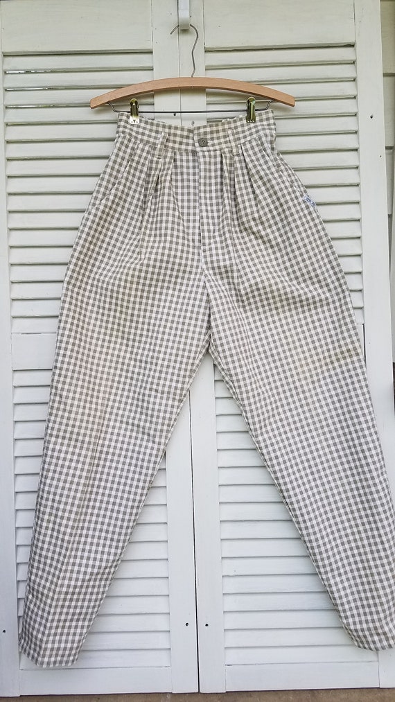 NWOT Cherokee High Waist Checked Pants/Size 12/Cot